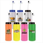 DA8067000 32 oz. Sports Bottle with Flexible Straw and Full Color Digital Imprint